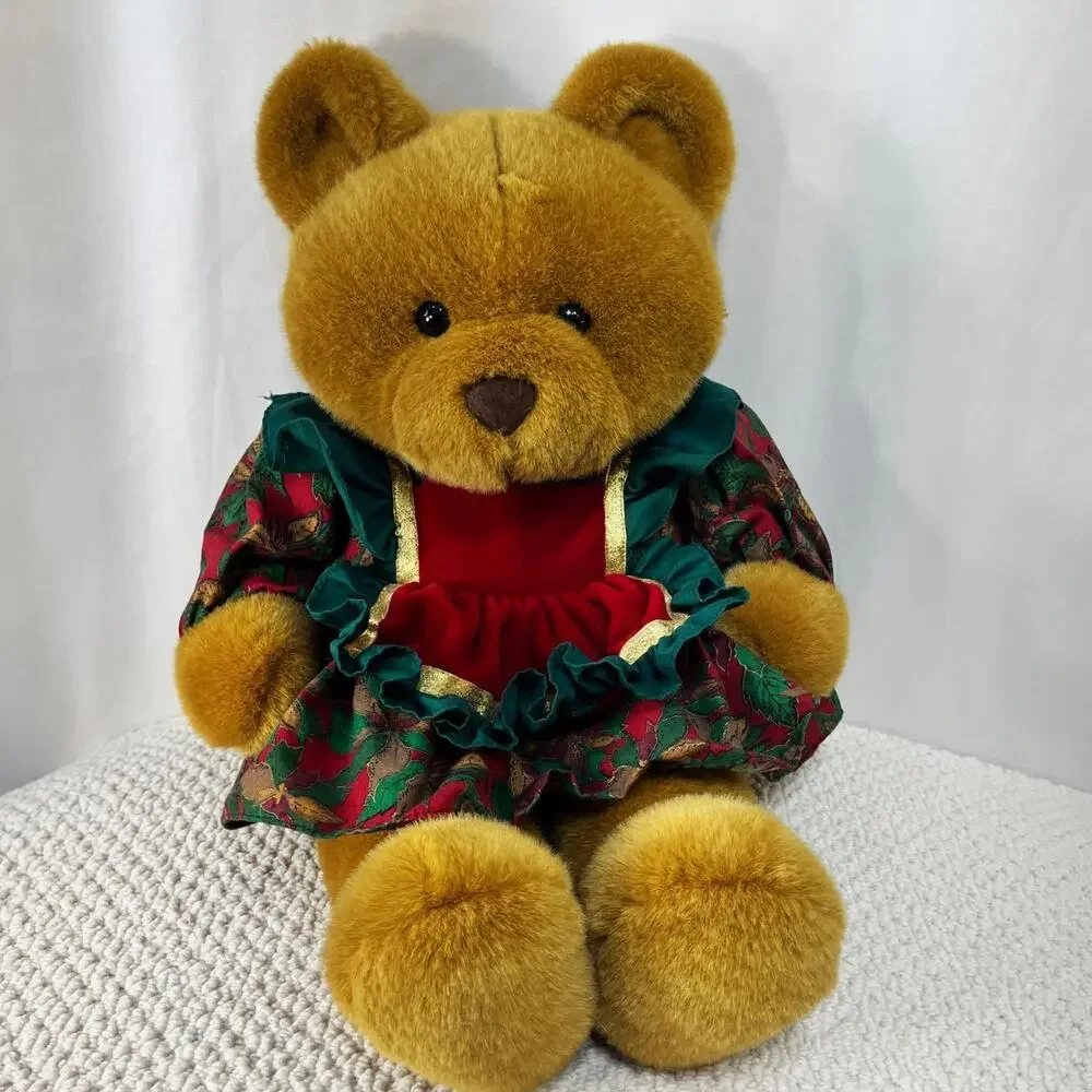 Commonwealth Christmas Mama Teddy Bear Plush Toy Decor Brown Vintage 15